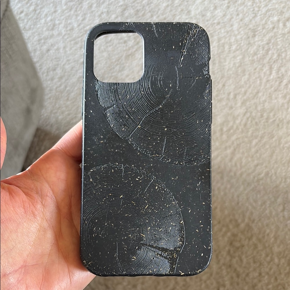 PELA CASE: Black Ridge iPhone 12/12 Pro Case, sustainable and compostable